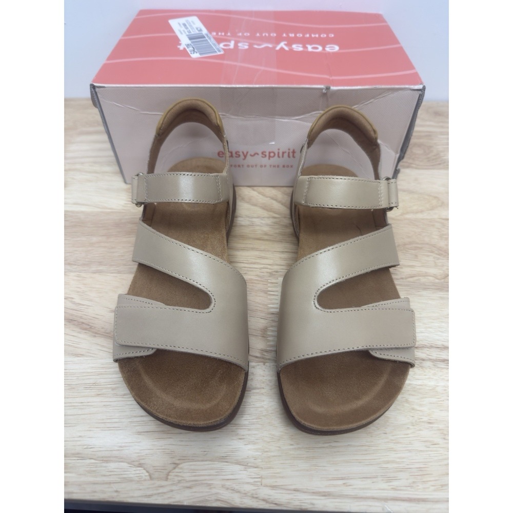 Easy Spirit Mavey Women's Sandal‎  Light Natural Leather Size 6.5 New In Box #29